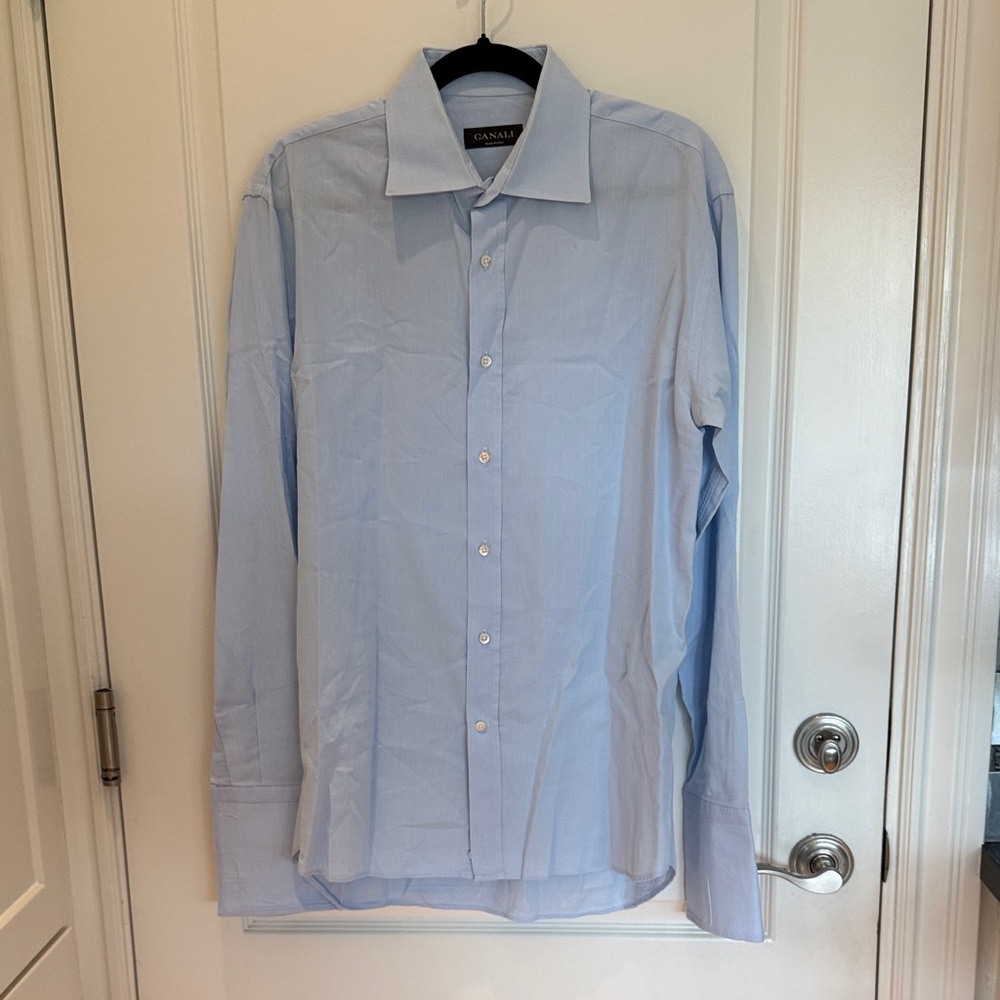 Canali Light Blue Dress Shirt for Men